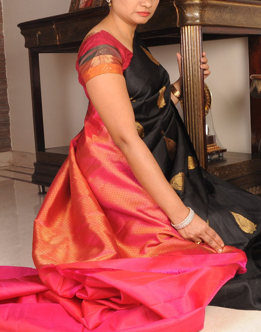 Black Kanjeevaram Silk Saree