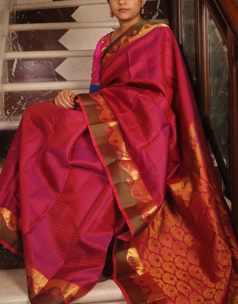 Red Kanjeevaram Silk Saree