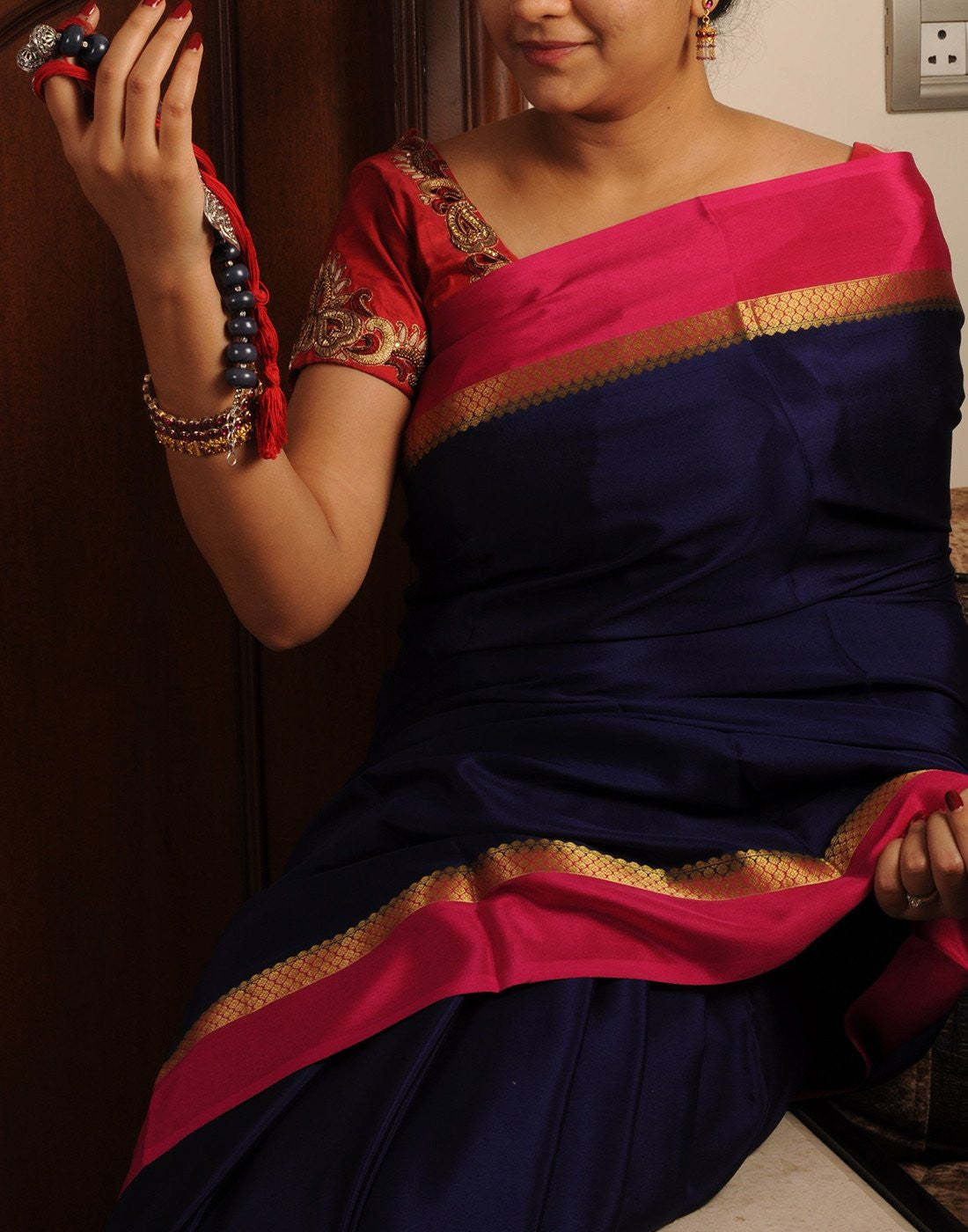 Royal Blue Mysore silk Saree