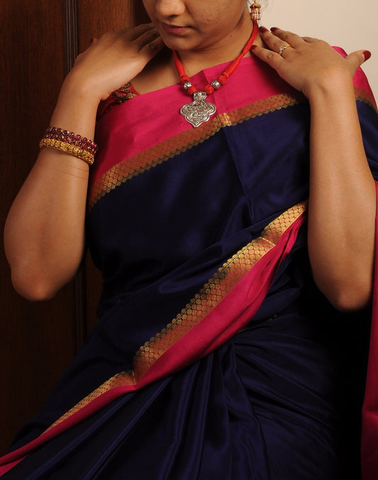 Royal Blue Mysore silk Saree