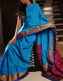 Blue Mysore silk Saree