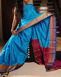 Blue Mysore silk Saree