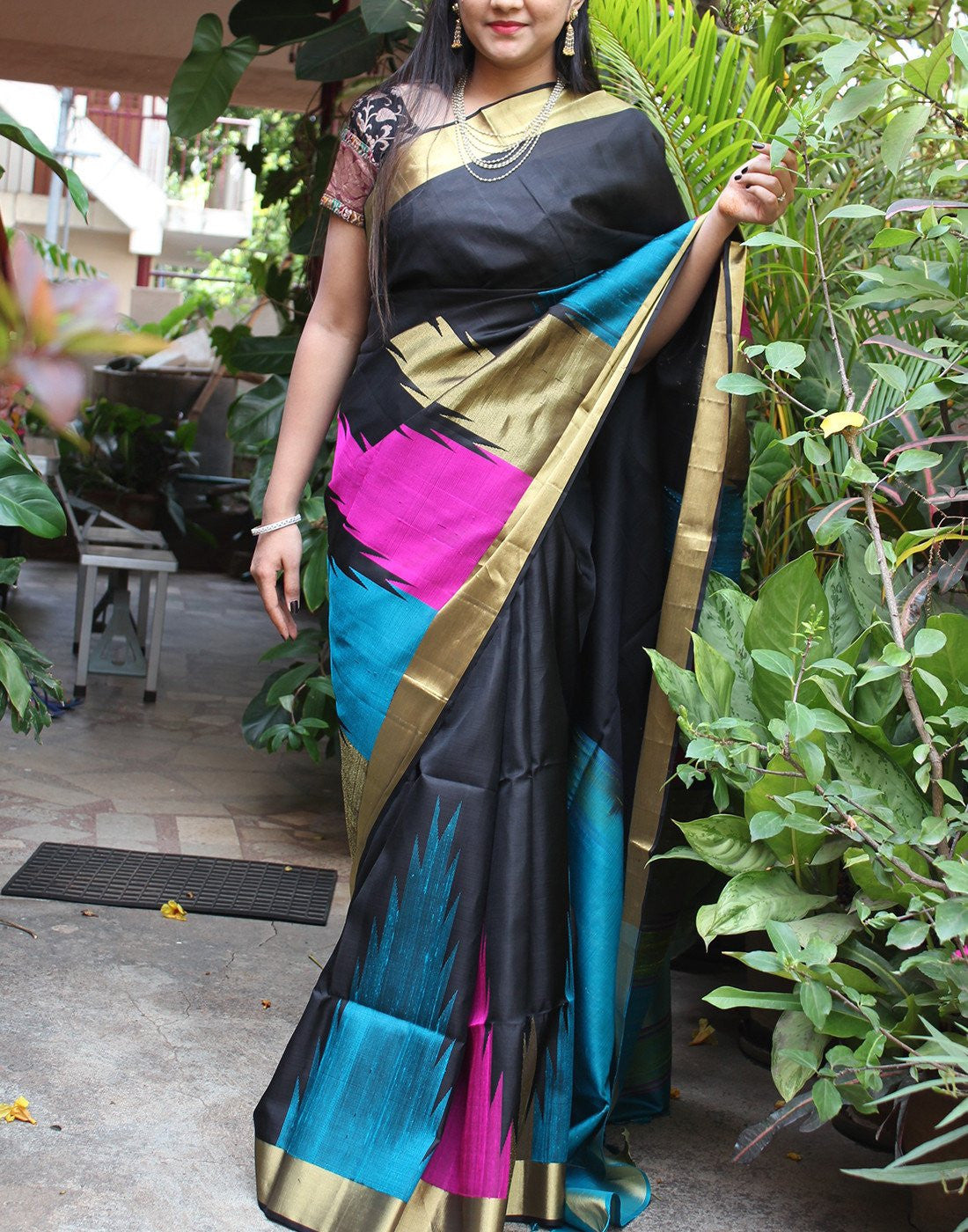 Black Bendex  Silk Saree