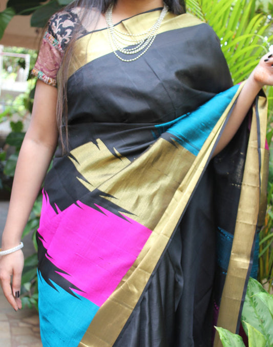 Black Bendex  Silk Saree