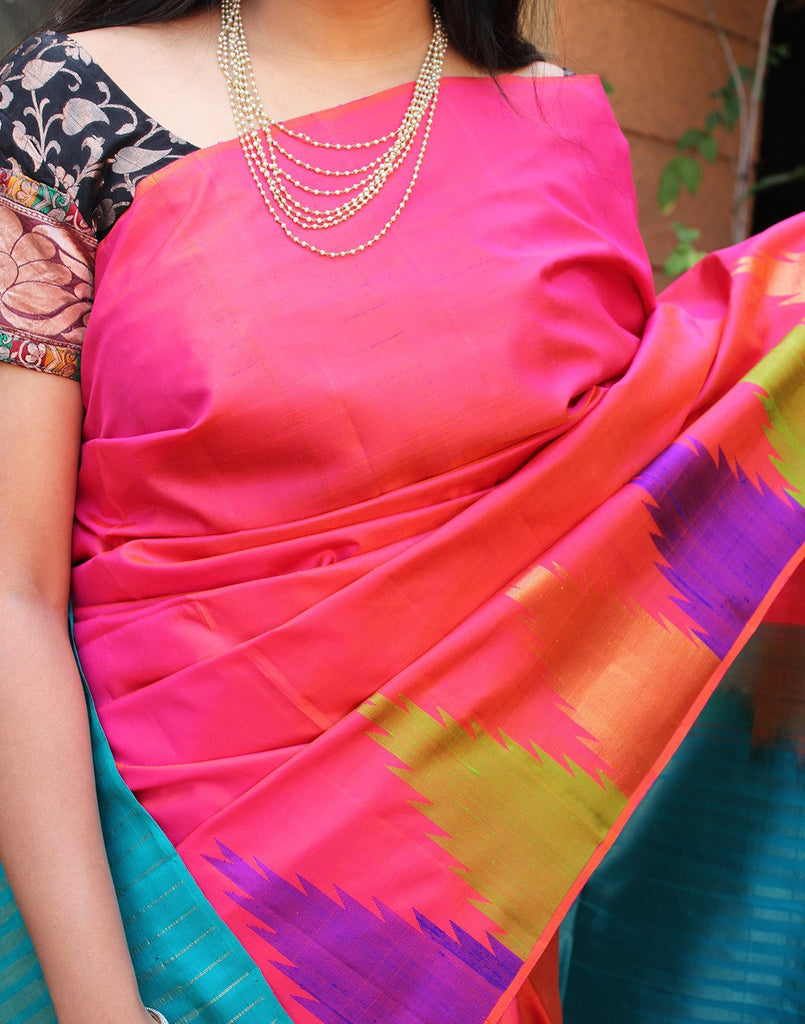 Appealing Pink Bendex  Silk Saree