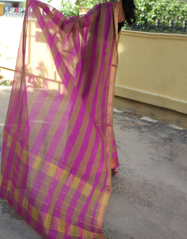 Beautiful Pink Narayanpet Handloom