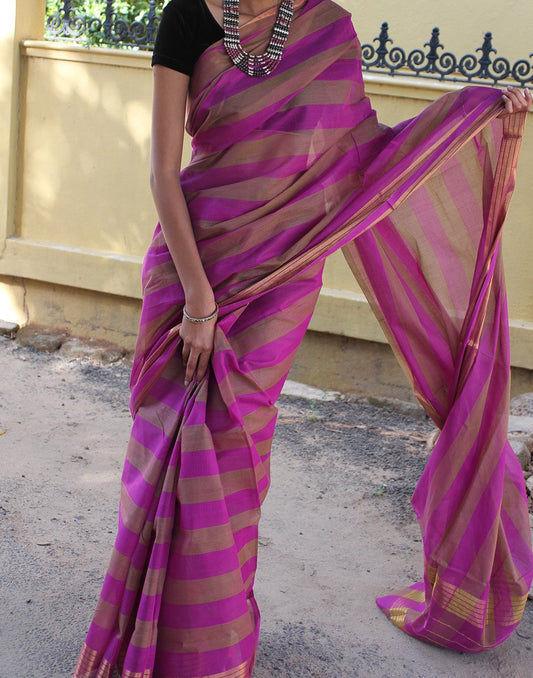 Beautiful Pink Narayanpet Handloom