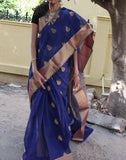 Royal Blue Narayanpet Silk