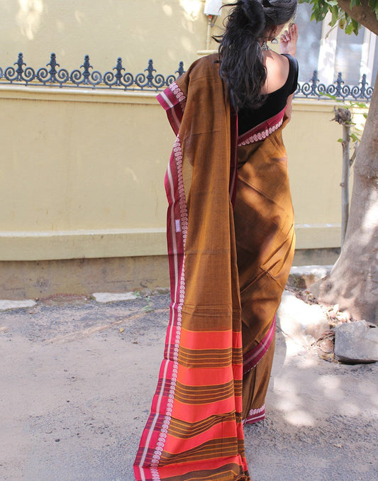 Brown Narayanpet Handloom