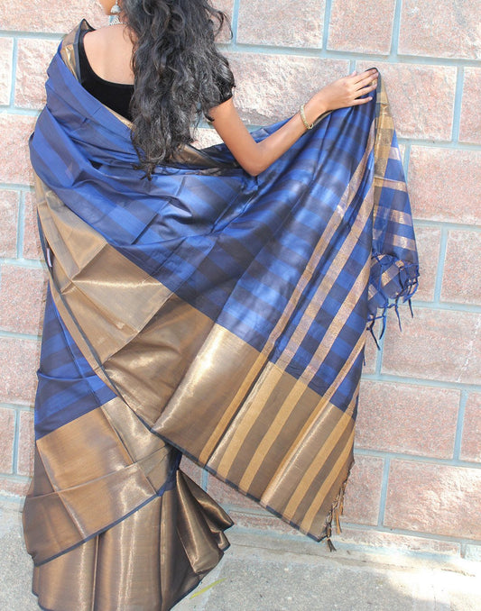 Blue Narayanpet Silk