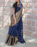 Blue Narayanpet Silk