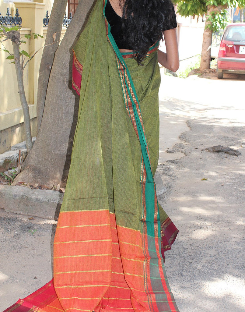 Green Narayanpet Handloom