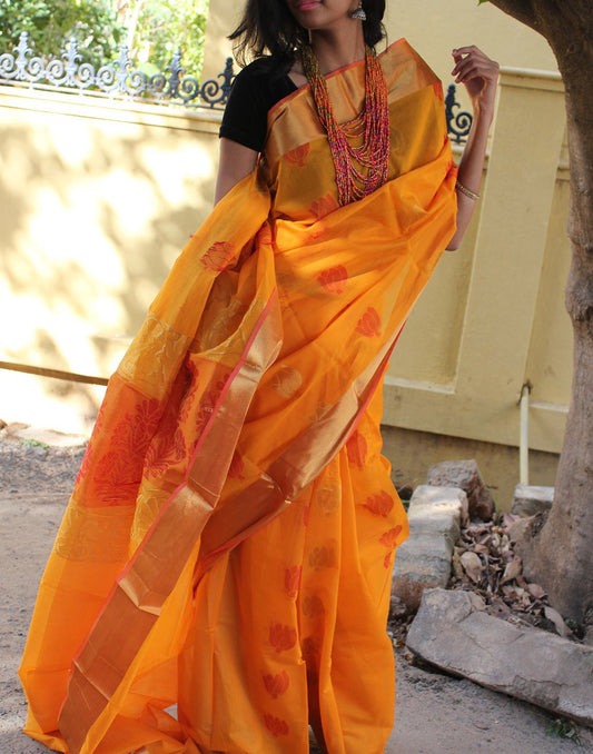 Mustard Yellow Narayanpet Silk