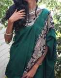 Green Soft Silk Kalamkari Saree