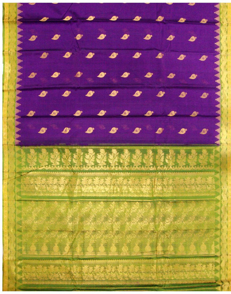 Purple Gadwal Silk Saree
