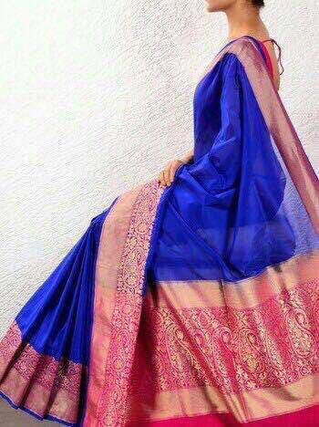 Royal Blue Banaras Handloom Saree