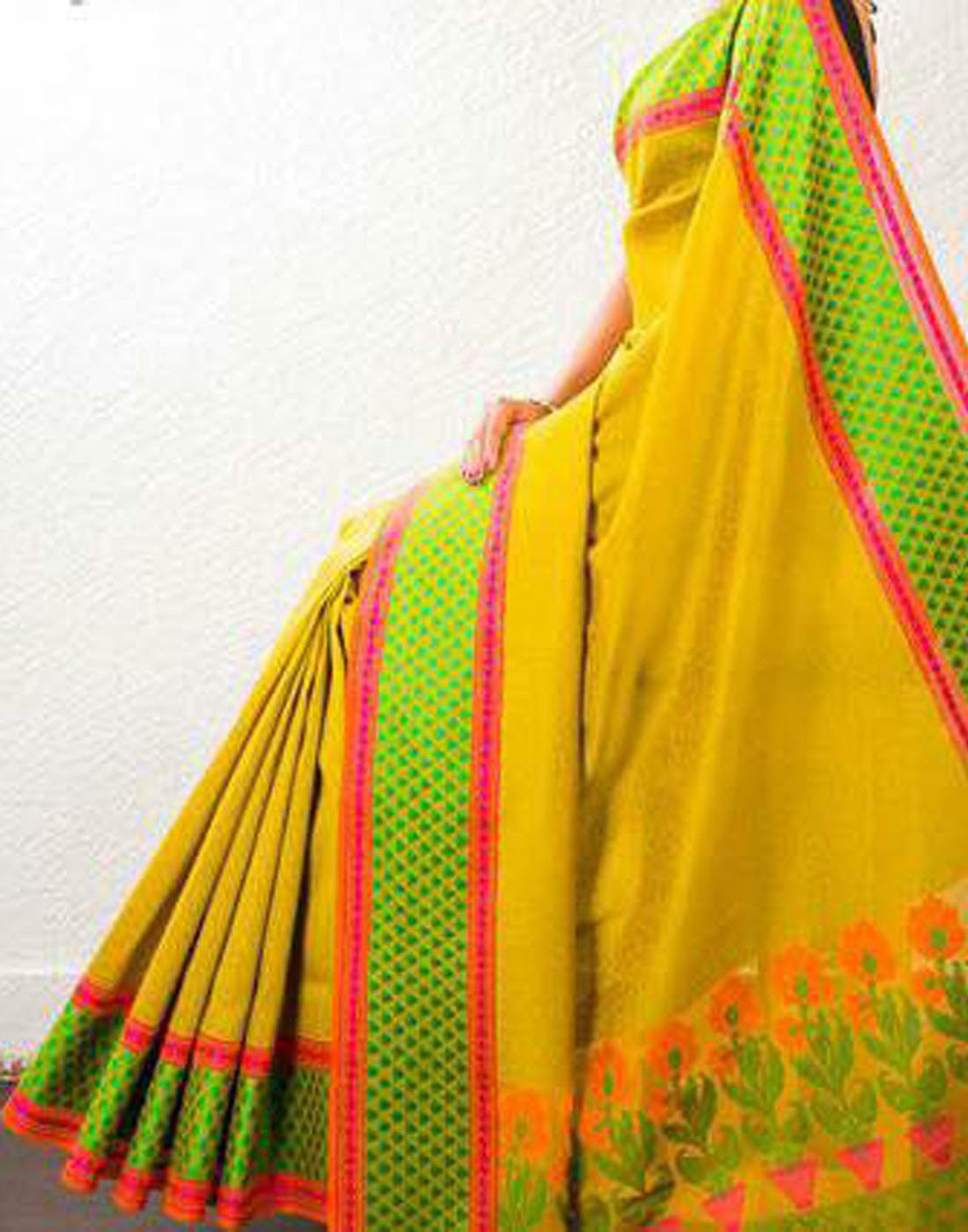 Yellow Banaras Handloom Saree