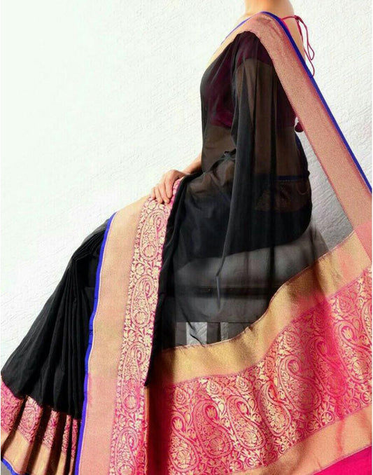 Rich Black Banaras Handloom Saree