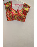 Multicoloured Blouse With Floral Embroidery