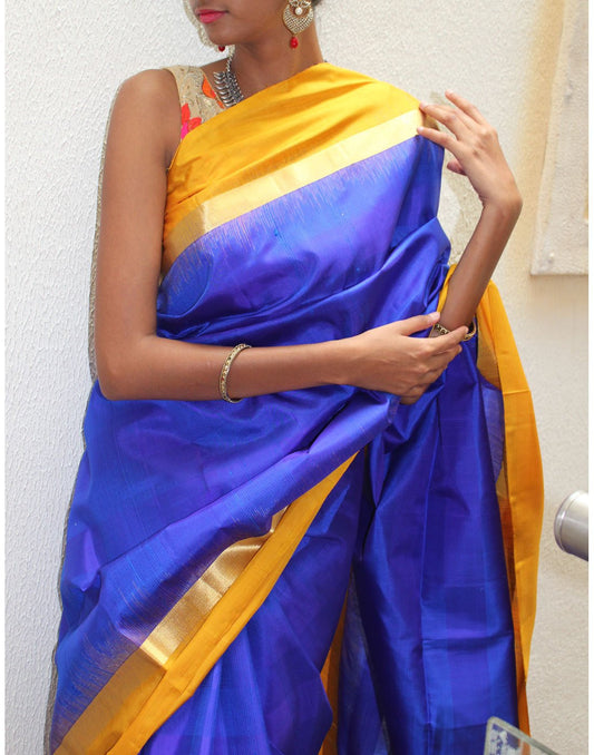 Blue Bendex Silk Saree