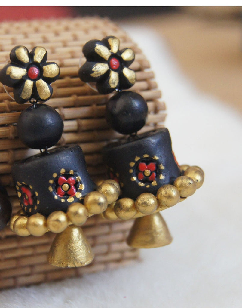 Earrings Golden Nakshatra terracotta jewellery online at Rs 1000/set in  Quilon