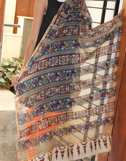 Kalamkari Silk Dupatta