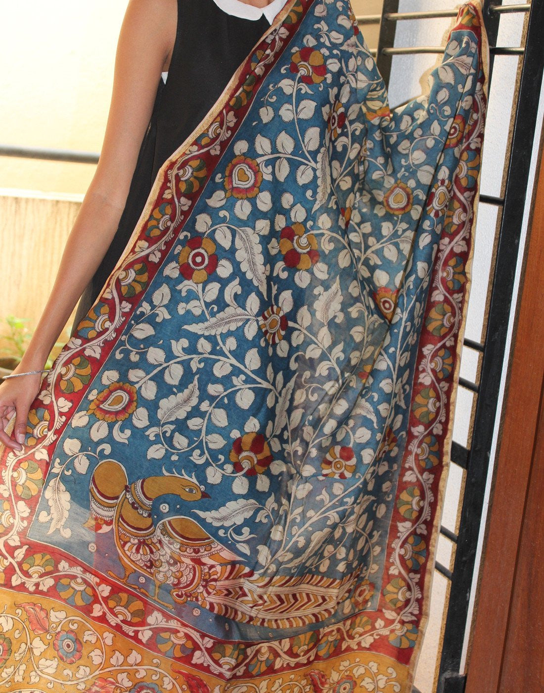 Kalamkari Silk Dupatta