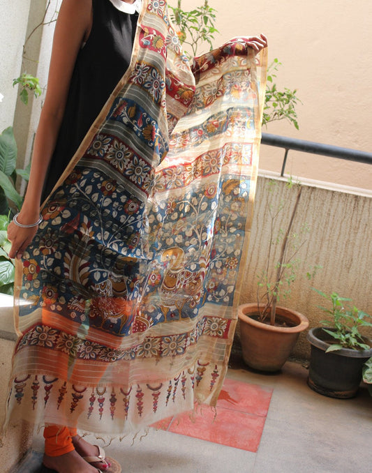 Kalamkari Silk Dupatta