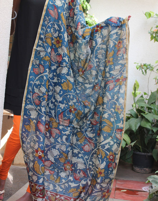 Kalamkari Silk Dupatta