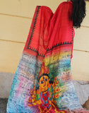 Durga Handpainted Bishnupuri Silk Saree