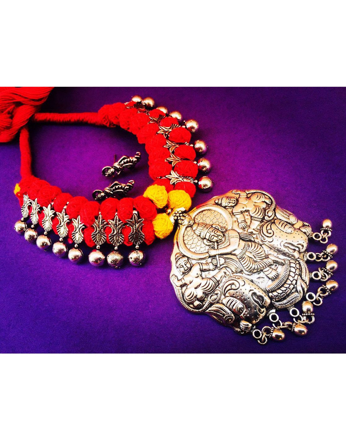 Thread With Krishna Pendent Set