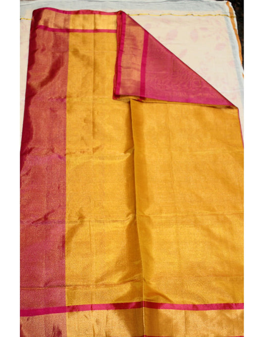 Mustard yellow Uppada Silk Saree